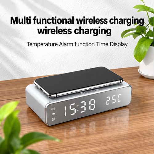 Wireless charger time alarm - time,