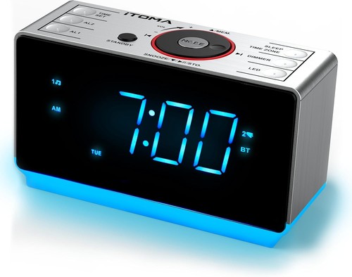 Alarm clock radio with - clock,
