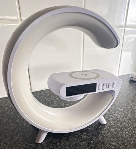 White digital alarm - white,