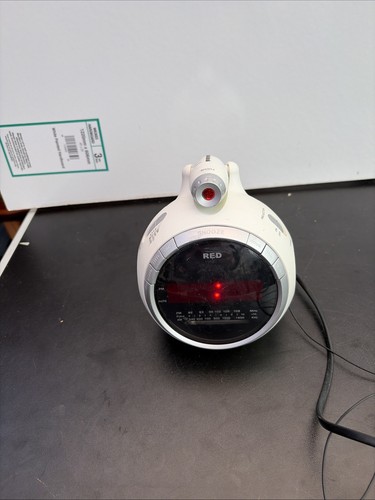 Red projection clock radio - projection,