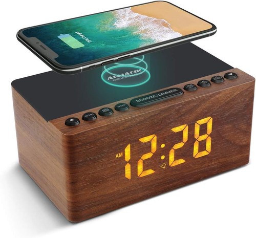 Bedside wooden radio alarm - bedside, fm