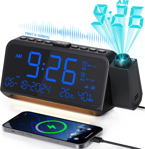 Mesqool led projection alarm - mesqool,