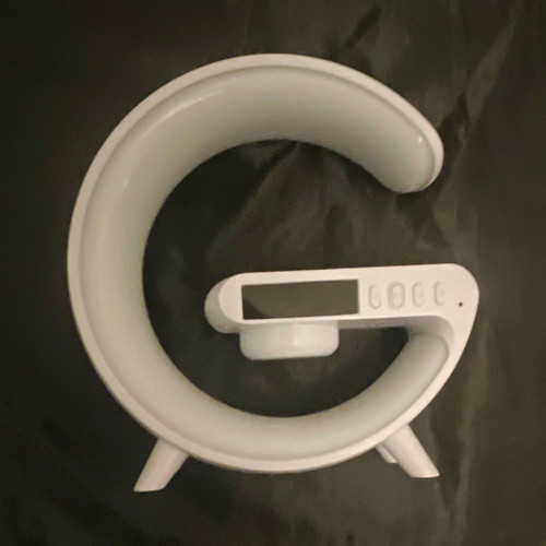 White round digital alarm - digital,