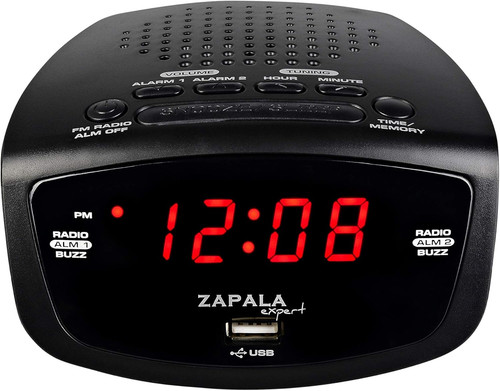 Wake alarm clock with - clock, radio